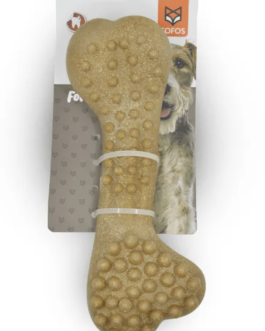 Barkbutler x Fofos Woodplay Brush Bone Toy for Dogs | For Chewers (Brown)