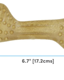 Barkbutler x Fofos Woodplay Brush Bone Toy for Dogs | For Chewers (Brown)